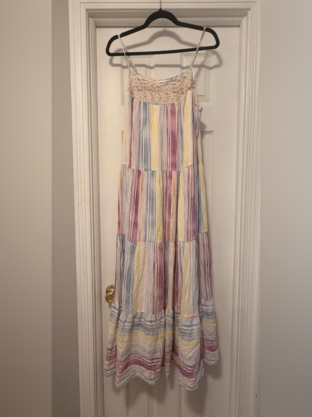 Lauren Conrad Striped Pastel Tiered Maxi Dress - Spaghetti Strap